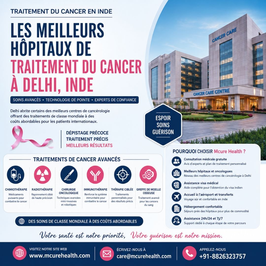 Les Meilleurs Hôpitaux de Traitement du Cancer à Delhi, Inde avec Mcure Health