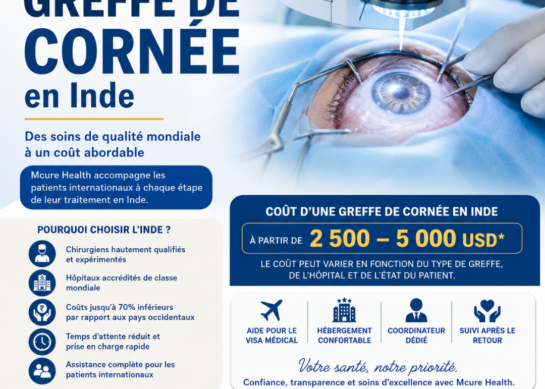 Coût d’une greffe de cornée en Inde
