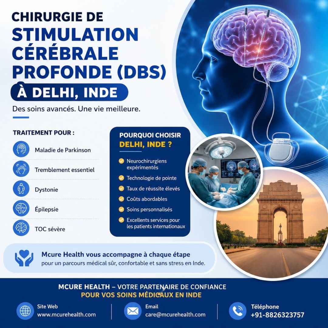 Hôpital de Chirurgie de Stimulation Cérébrale Profonde (DBS) à Delhi, Inde avec Mcure Health
