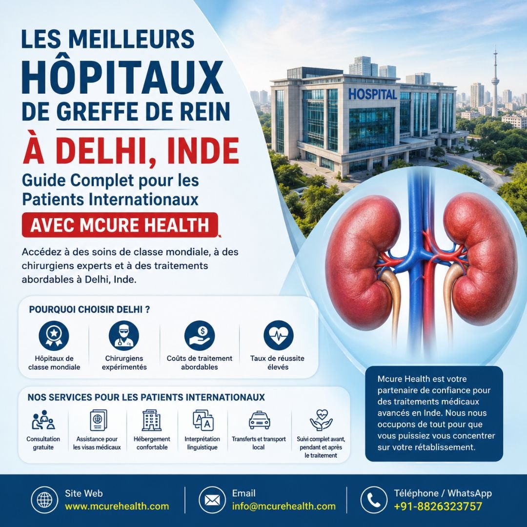 Les Meilleurs Hôpitaux de Greffe de Rein à Delhi, Inde avec Mcure Health