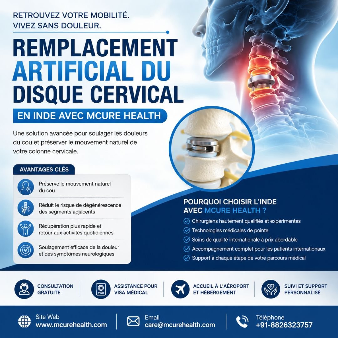 Remplacement Artificial du Disque Cervical en Inde avec Mcure Health
