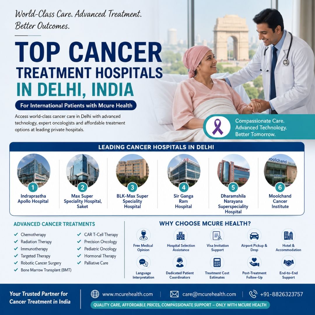 Mcure Health | Top Cancer Treatment Hospitals in Delhi, India for International Patients