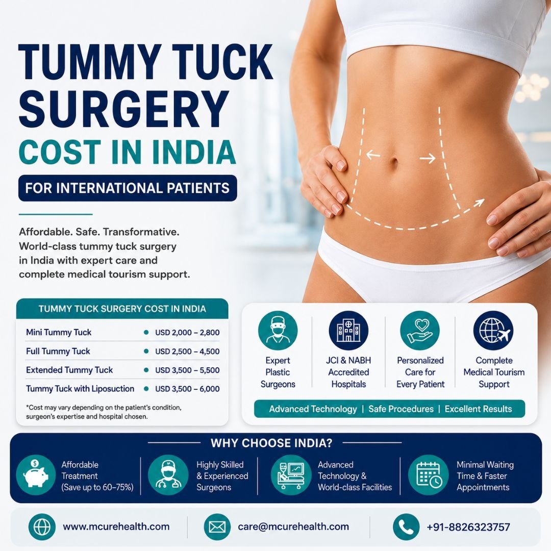 Tummy Tuck Surgery Cost in India for International Patients with Mcure Health